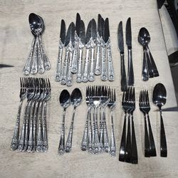 EUIRIO Black Silverware Set, Stainless Steel Flatware Black Cutlery Utensils