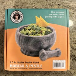 Brand New Marble Mortar & Pestle (8.5”)