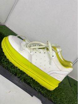 UGG Highland Ankle Sneaker White Sulfur / Lime Green Youth Size 3