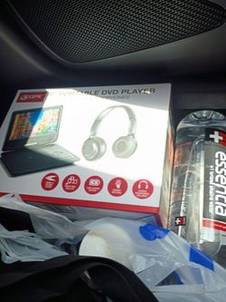 DVD player with headphones