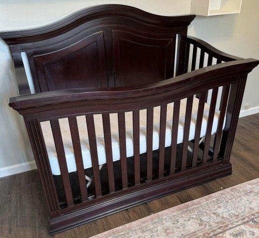 Solid wood crib.