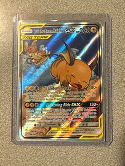 Raichu& alolan raichu tag team card