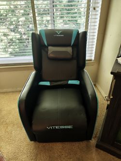 VITESSE Gaming Chair – Black & Teal – Must Pick Up