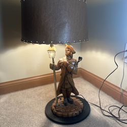 Unique Wooden Vintage Antique Bicentennial Minuteman Desktop Table Lamp Working