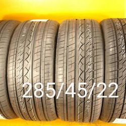 4 New Tires For Sale 285/45/22 We Service Motorcycle Tires