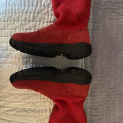 Warm Red Girls Boots Lands’ End Sz 2