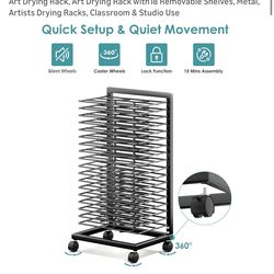 18 Metal Shelf Art Drying Rack with Removable shelves