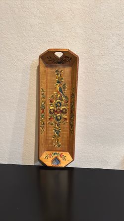 Hand painted wooden tray