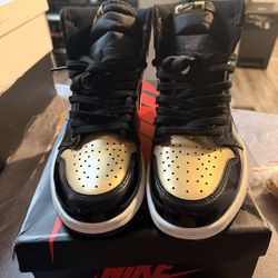 Jordan 1 OG High  Patent Leather Gold Toes 