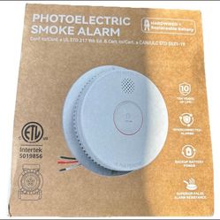 Photoelectric Smoke Detector Fire Alarm Model GS562A White - 3 Pack