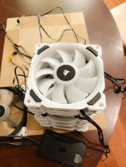 White Corsair RGB Fans