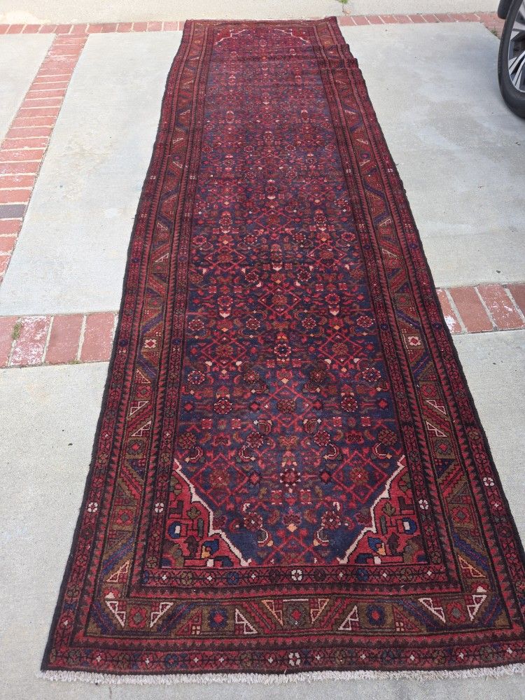 13' X 3' Hand Woven Afghani Wool Runner