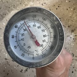 homebrew metal thermometer with clip 0-220F