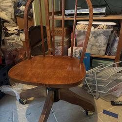 Real Wood Chair With Wheels