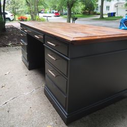 Vintage 1984 Solid Walnut Desk