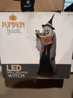 pumpkin hollow led spell speaking witch