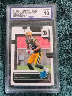 Christian Watson 2022 Donruss Rated Rookie CGC Gem Mint 10