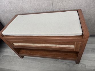 Rattan Shoe Bench,