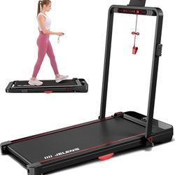 New 2 in 1 Treadmill Walking Pad 2.5HP Folding Treadmill with Remote Control LED Display Portable Treadmill for Home Office with 150lbs Weight Capacit