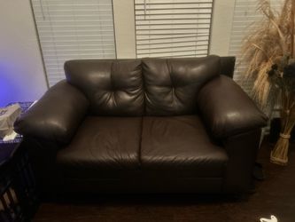 2 faux leather couches