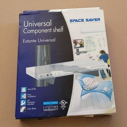 Space Saver Steel Black DVD / VCR Component Shelf 50500