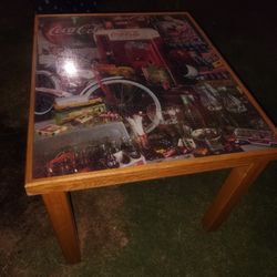 Coca Cola Wooden Puzzle Table 