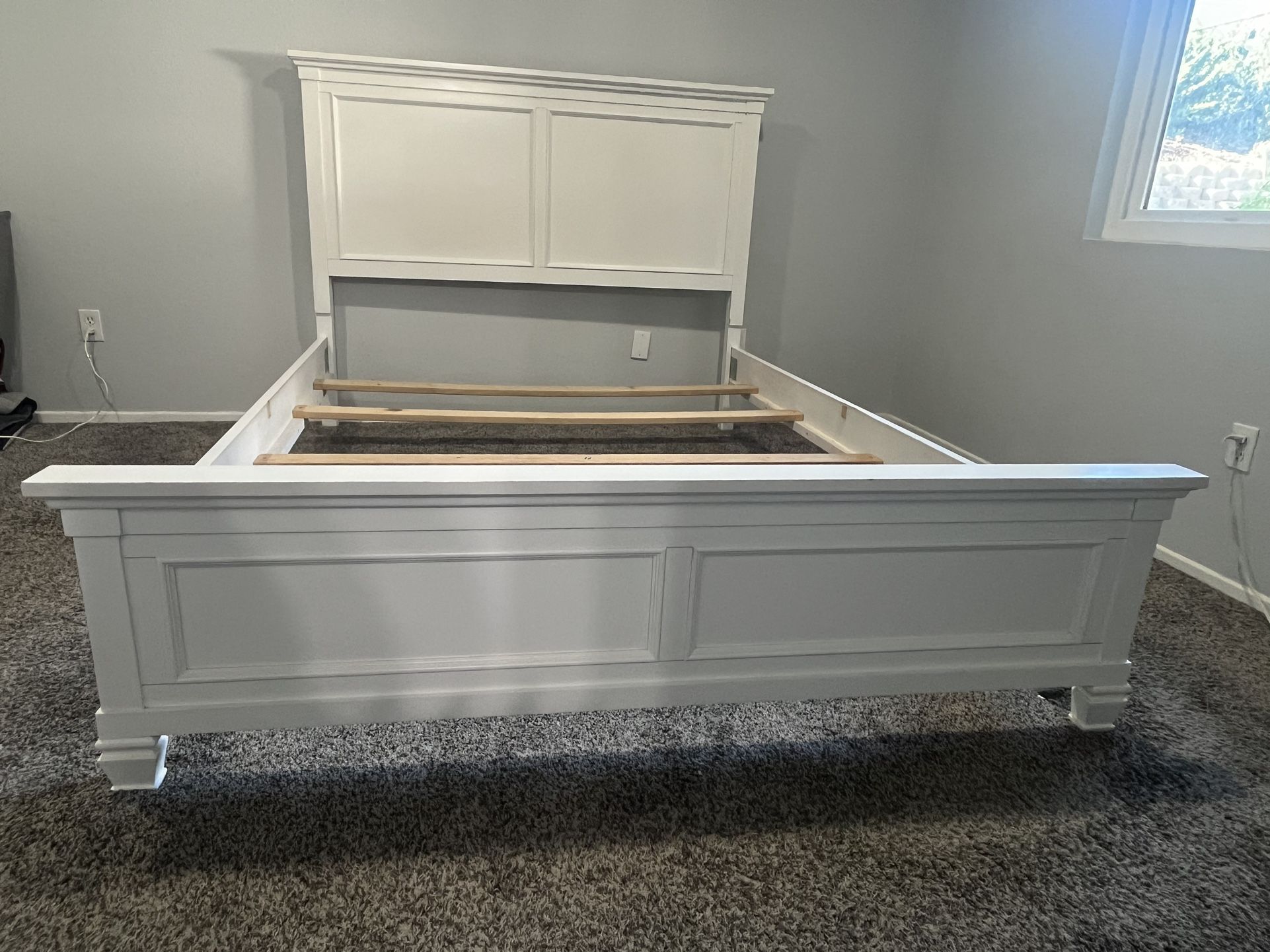 Queen Wood Panel Headboard & Footboard