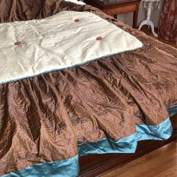 2 Custom Handmade Down Filled Twin Bedspreads