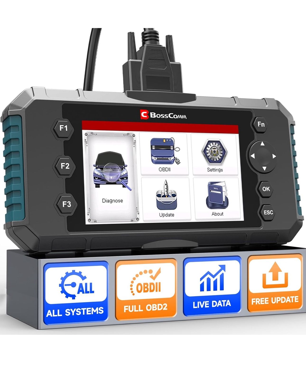 IFIX435 All System Code Reader for Cars and Trucks, OBD2 Scanner Diagnostic Tool for 10,000+ Cars, Car OBDII/EOBD Diagnostic Scan Tool with Lifetime F