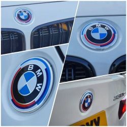 Bmw anniversary hood trunk emblem 72mm 84mm