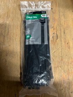 Commercial Electric 8in Cable Ties, 100 Pack