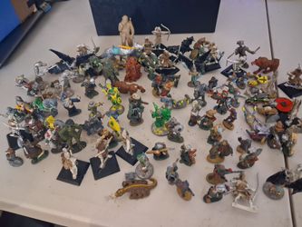 Lote de miniaturas raras y vintage de D&D Dungeons & Dragons de los años 70, tal como están, varios luchadores.
