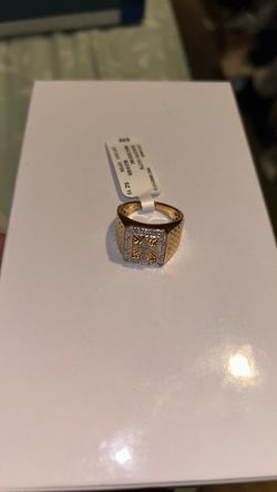 Men's Metallic Diamond Cross Ring (1/10 Ct. T.w.
