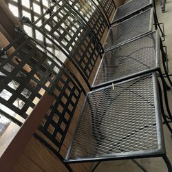 4 Metal Bar Chairs 