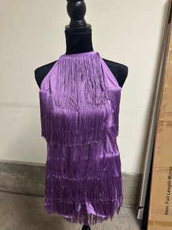 NEW Purple Fringe Halter jumpsuit