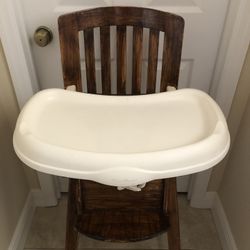 Baby High Chair Wood Eddie Bauer 