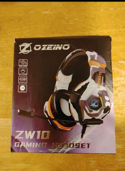 Ozeino ZW10 Gaming Headset – RGB Lighting, Deep Bass, Camo Design – New In Box