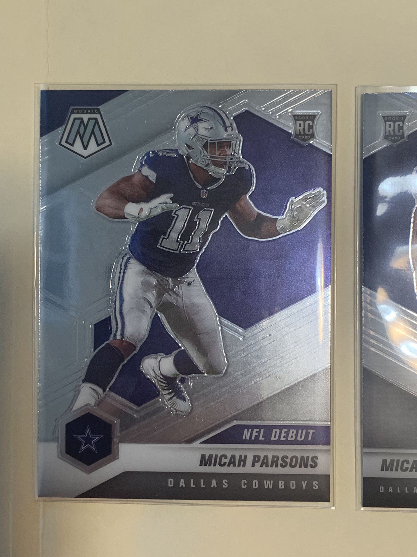 2021 Panini Micah Parsons Mosaic Silver Holo Lot of 3 Cards