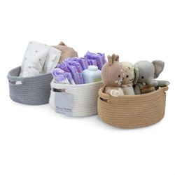 Woven Storage Basket (3 Pack) - Cesta de Almacenamiento Tejida (Paquete de 3) 