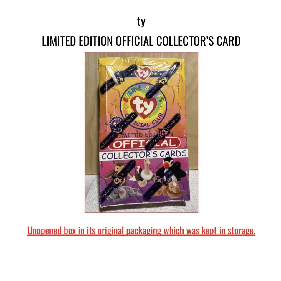 Factory-sealed box of Ty Beanie Babies Collector’s Cards