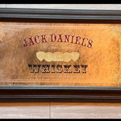 30”x17” JACK DANIELS OLD TIME TENNESSE WHISKEY (Nice Gift) Framed Saloon Mirror Bar Man Cave