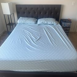 Queen bed frame and mattress 12 inch