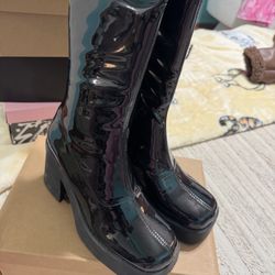 Black Knee High Boots 