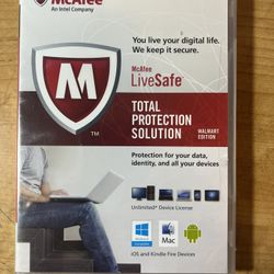 McAfee LiveSafe - Total Protection Solution (Unlimited* Device License - NEW