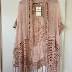 Miracle Blush Crochet Cardigan