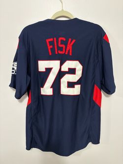 Fisk Majestic Cooperstown Collection Chicago White Sox baseball jersey