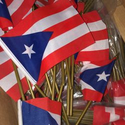 4” X 6” Cloth Puerto Rico Flags! 