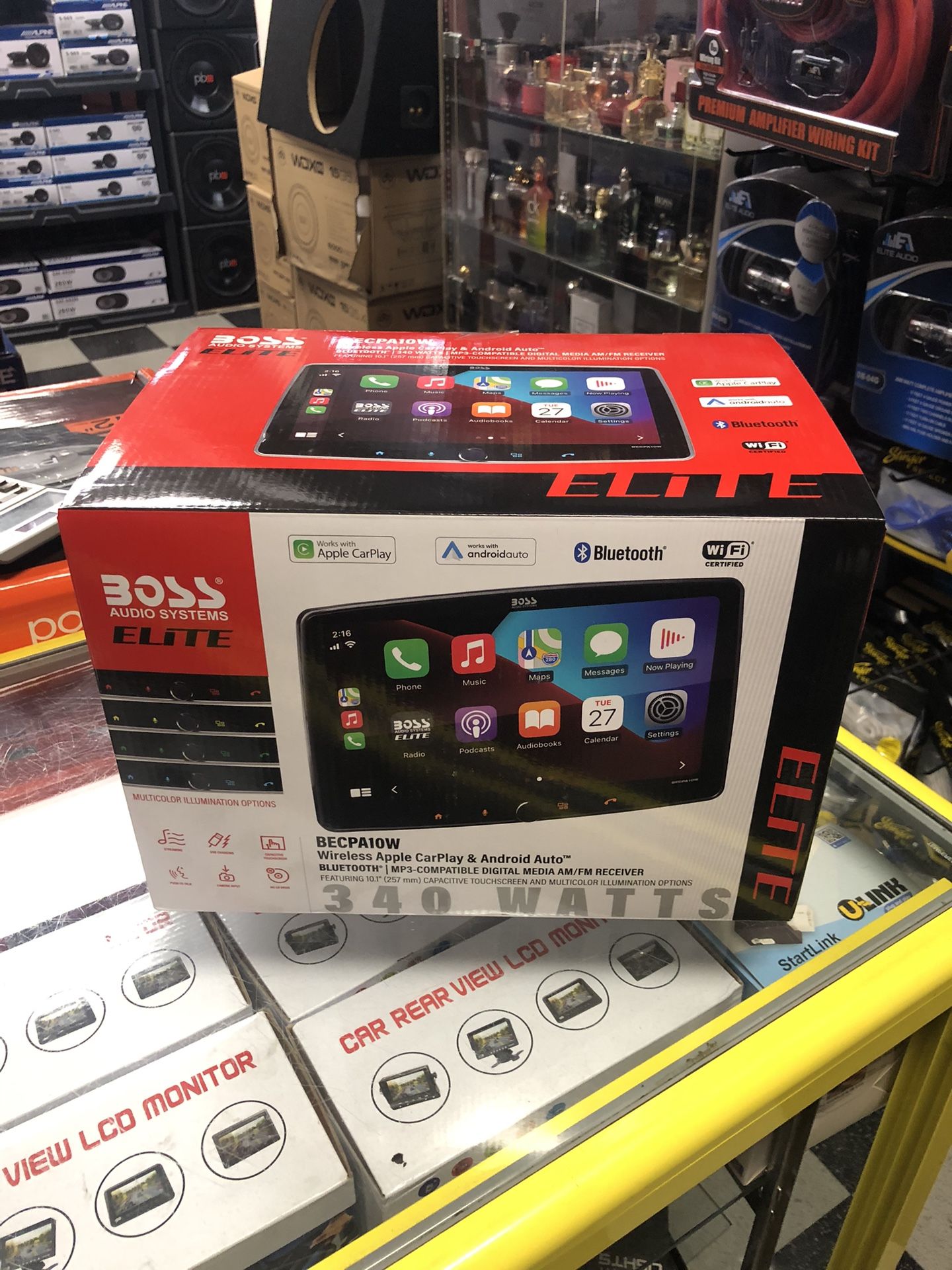 Boss Elite 10 Inch Wireless Apple CarPlay Stereo Wireless