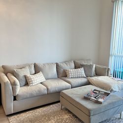 Rana Beige Sectional Sofa With Chaise Lounge