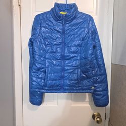 Womens Aeropostale Puffer Jacket, Blue, Large